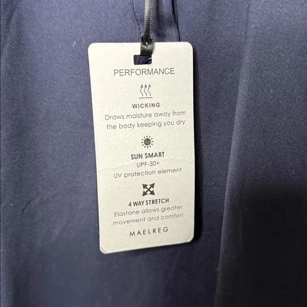 NWT MAELREG quarter button down polo golf stretchy UPF 30+ top sz XL - Image 4