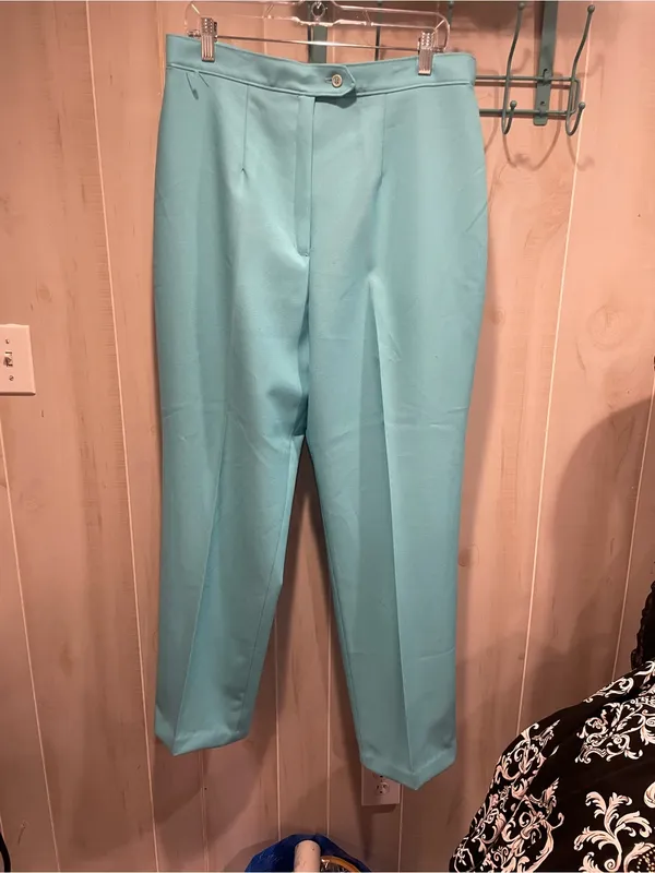 Vintage 70s baby blue Sears grannycore trousers golden girls costume - Image 4