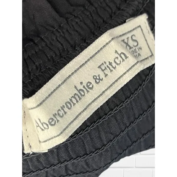Abercrombie & Fitch Women's XS Smocked Crop Top Bow Tie Straps‎ Stretchy - Image 5