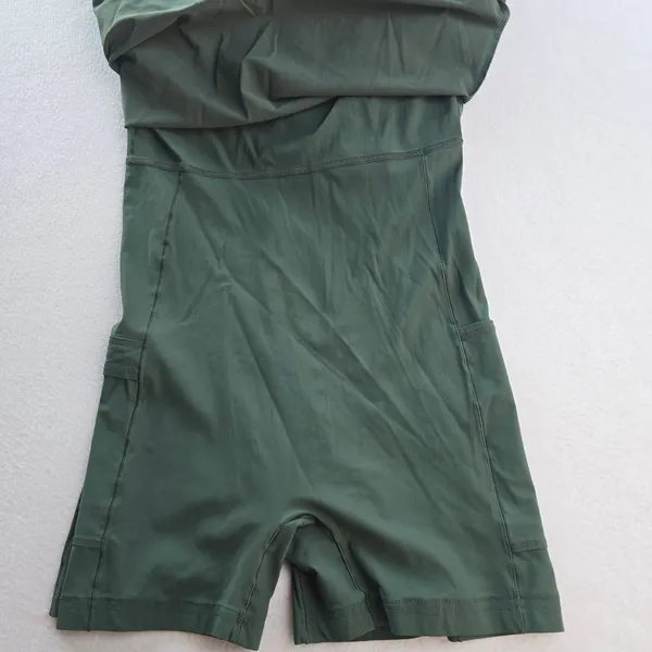 Outdoor Voices‎ Exercise Dress Forest Green Racerback Built-in Shorts Pockets XS - Image 7