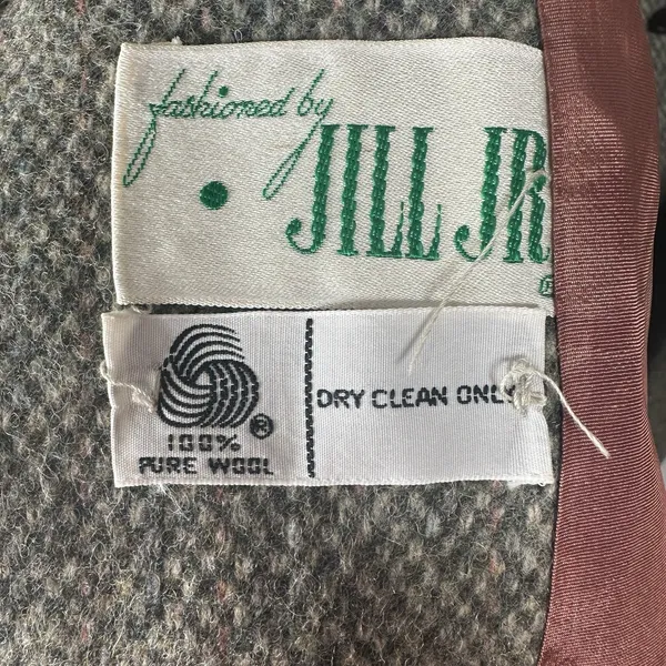 Vintage 50s‎ 60s Jill Jr 100% Pure Wool Long Over Coat Union Made in USA Small - Image 7