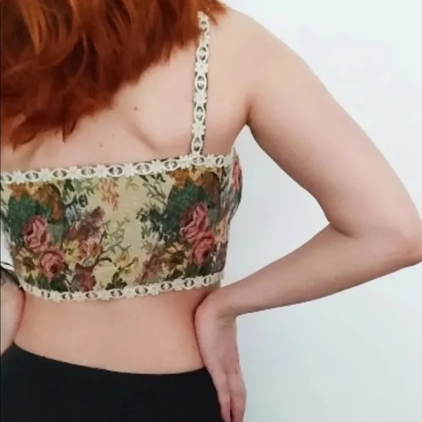 Floral Cottagecore Fairy Romantic Corset Top New - Image 6