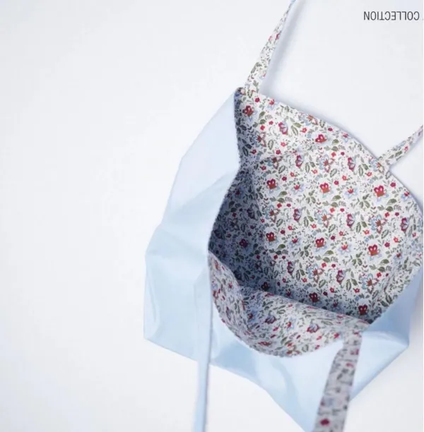 ZARA Reversible Floral Print Tote Bag - Image 5