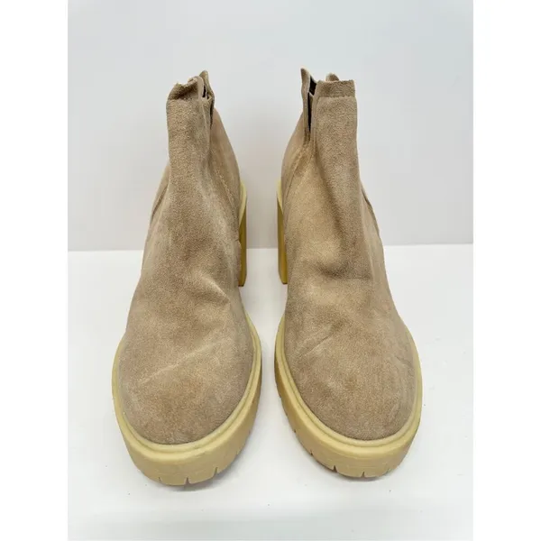 Dolce Vita‎ Leather Boots Waterproof Tan Size 9.5 Block Heel Ankle Booties - Image 4