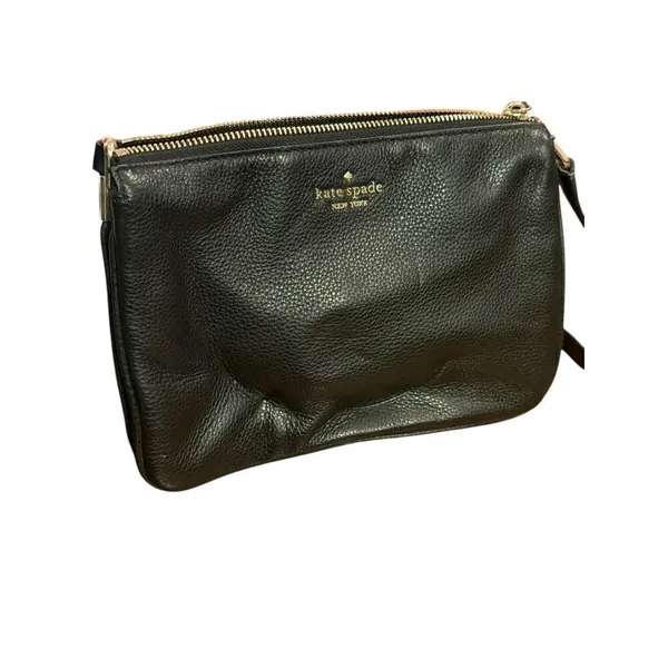 Kate Spade Black‎ Pebbled Leather Leila Crossbody Bundle - Image 4