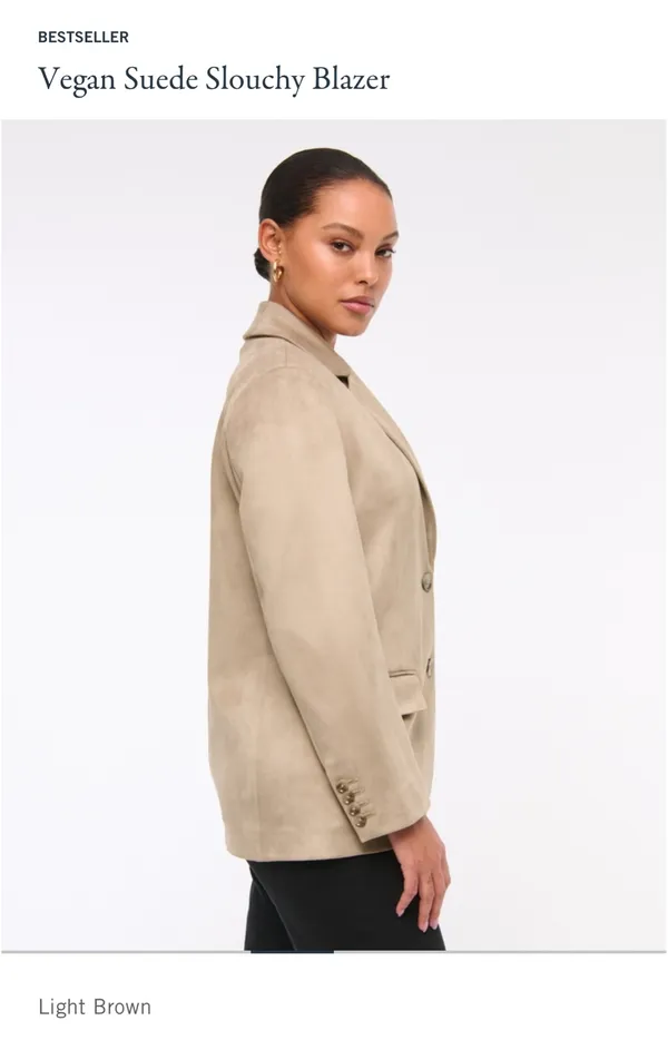 Abercrombie Vegan Suede Blazer - Image 2