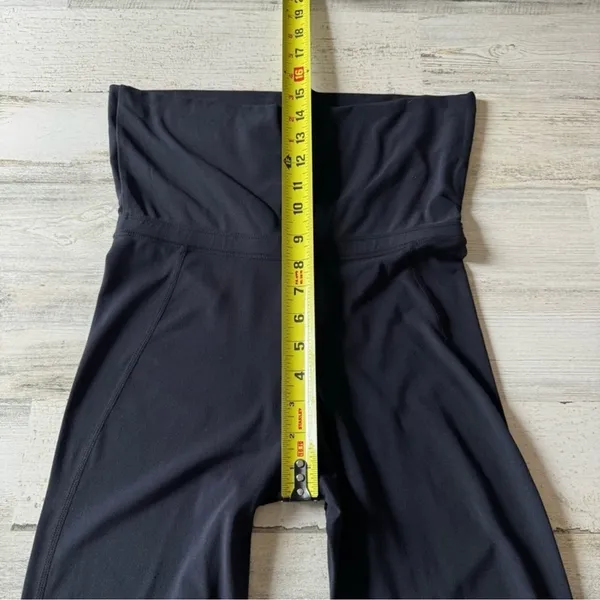 🍁 Sweaty Betty Maternity Cropped Leggings Ruched Ankle‎ Tight Black Small - Image 11