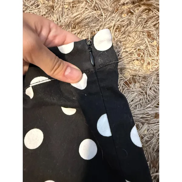 Forever 21 Black and White Polka Dot Skirt Size XS - Image 2