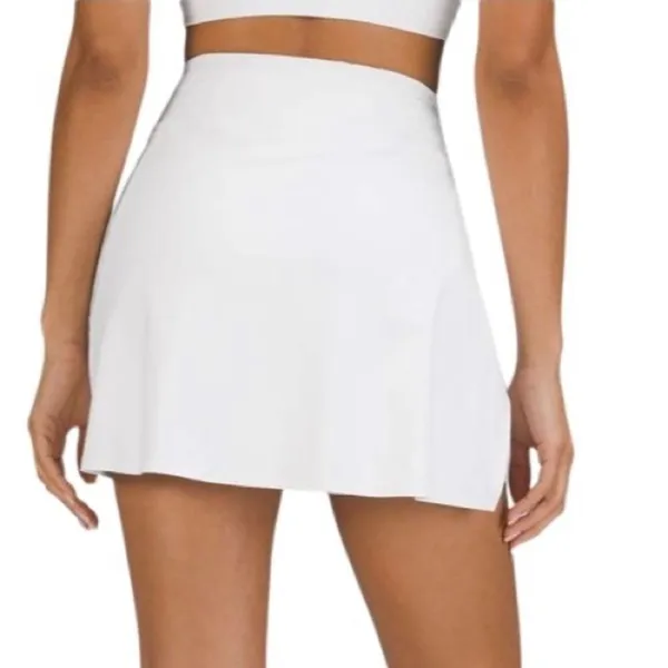 Lululemon Super-High-Rise Side-Slit Tennis Skirt White size 4 Skort 4.5” liner - Image 3