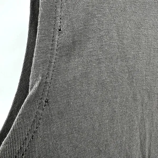 Madewell Organic Cotton Crewneck Tank Midi Dress Side Slit Cotton Gray XXS - Image 4