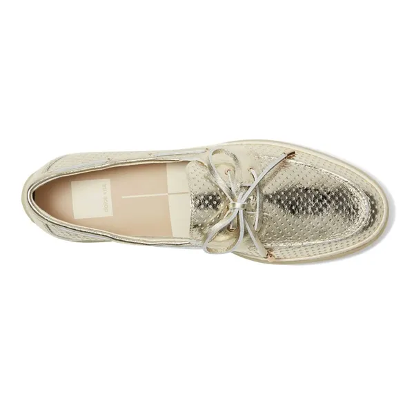 NEW Dolce Vita Doris Boat Shoe (Women) 8.5M, PLATINUM PERFORATED LEATHER - Image 4