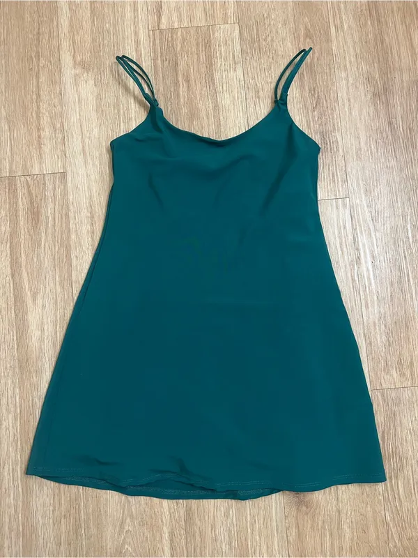 Abercrombie & Fitch Teal Double-Strap travelers Mini Dress - Image 2