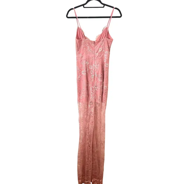 MAJORELLE Paisley Lace Floral‎ Maxi Dress Pink Small - Image 4