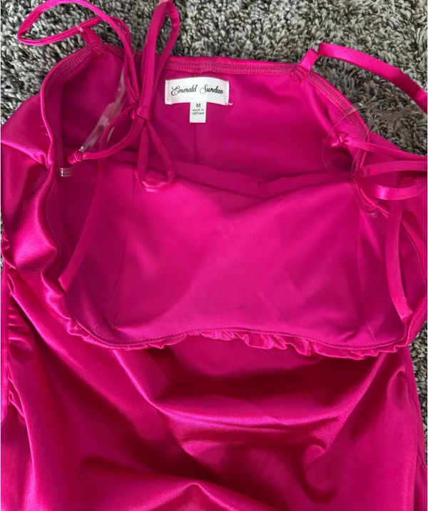 Von Maur Dress Pink Silk - Image 3
