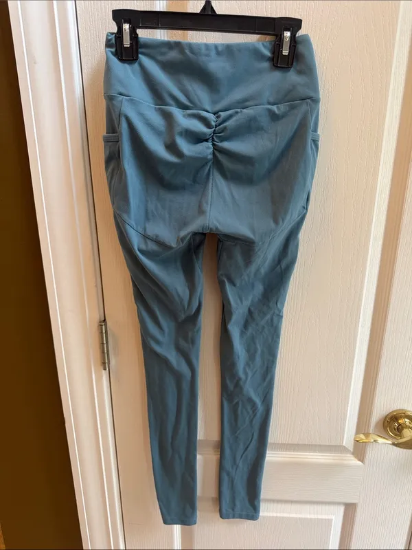 Gymshark High-Waist Pocket Leggings in Teal Blue - Image 2