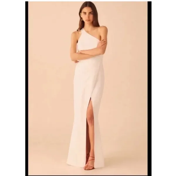 Cmeo Collective Pursue One-Shoulder Gown Ivory Size XS NWT - Image 2