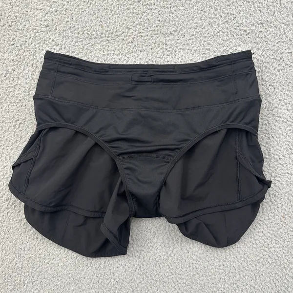 Lululemon Speed Up Shorts Mid Rise 4" Black Athletic Athleisure Women's 6 - Image 4