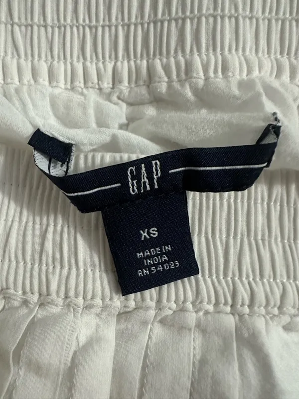 GAP White Tiered Cotton Skirt with Ruffle Hem - Image 3