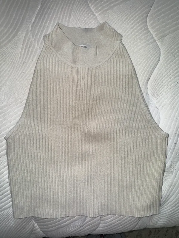 Aritzia Sculpt Knit Mockneck Halter Top - Image 5