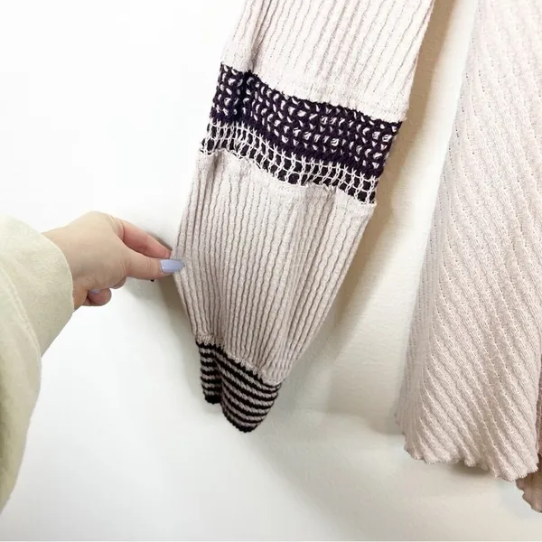 Free People Snow Day Thermal Mock Neck Top Women's Size M‎ Waffle Knit - Image 6