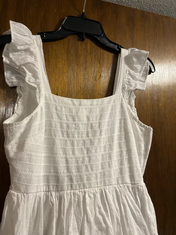 Francesca's White Ruffle Mini Dress With Bows - Image 2
