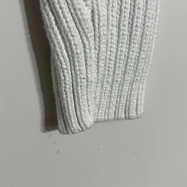 Michael Michael Kors White Cable‎ Knit Side Zip Sweater Womens Medium - Image 2