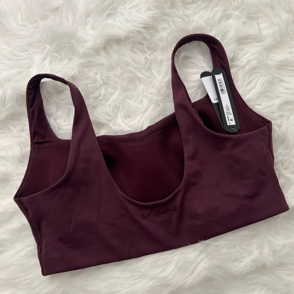 Nike Skims Matte Scoop Neck Sports Bra Currant Size Medium - Image 7