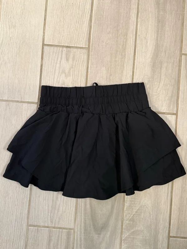 JoyLab Black Activewear Skort with White Logo - Image 4