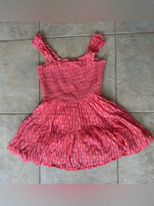 Free People Sweet Annie Mini Dress in Pink Combo Size Medium - Image 2