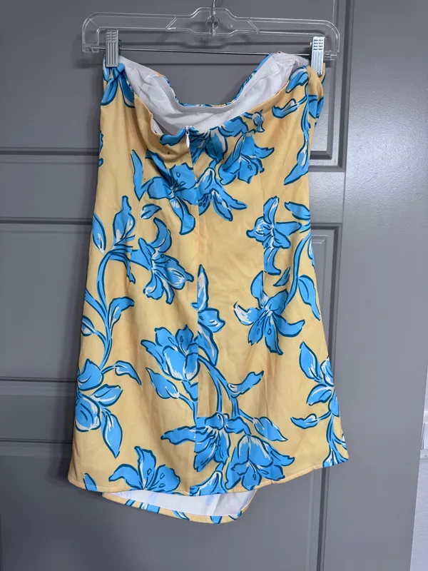 Yellow and teal peppermayo mini dress - Image 3