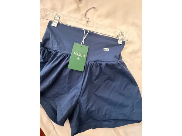 Halara S High-Waisted Flow Shorts With Built-In Liner Navy Blue Size S - Image 4