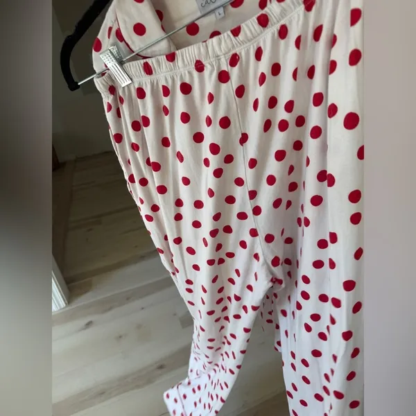 The Cat's Pajamas set pima modal button down shirt top pants Sprinkle polka Dots - Image 10