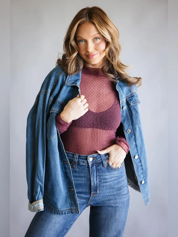 FREE PEOPLE Minding My Business Top - Precious Wine - Image 3
