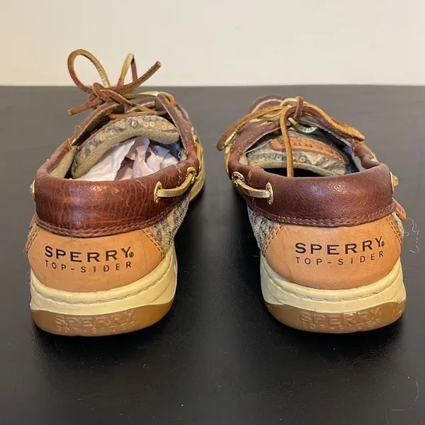 Sperry Womens Top Sider Boat Shoes Loafer Tiger Print Moc Toe Brown Size‎ 6.5 - Image 3