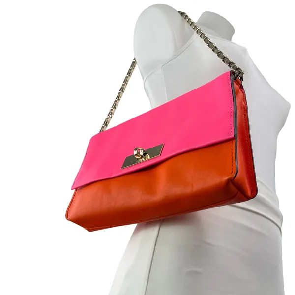Kate Spade Lincoln Square Garret Leather Colorblock Chain Shoulder Handbag OS - Image 5