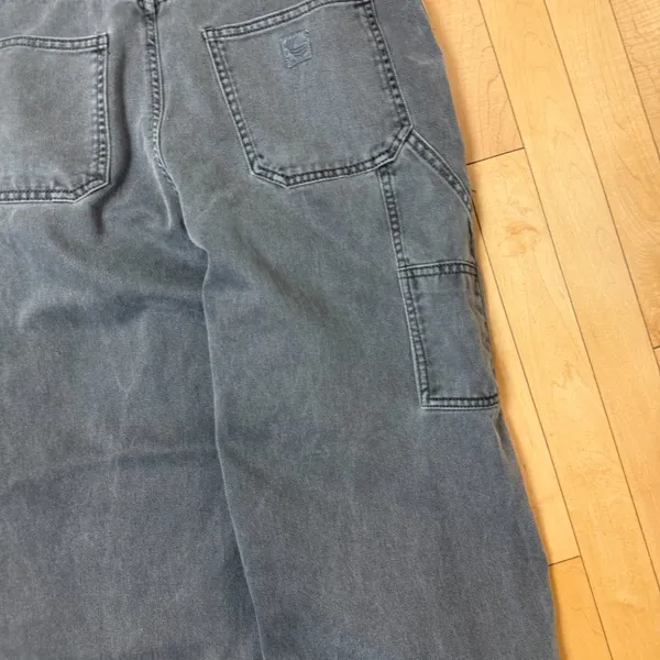 ARITZIA TNA Grey Denim Jeans Wide Leg Size 6 - Image 9