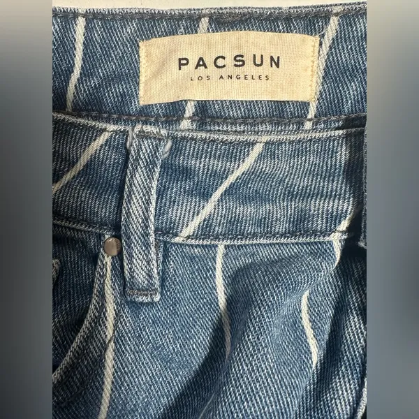 PacSun L.A. Womens Window Pane High Rise‎ Distressed Festival Shorts Size 28 - Image 9