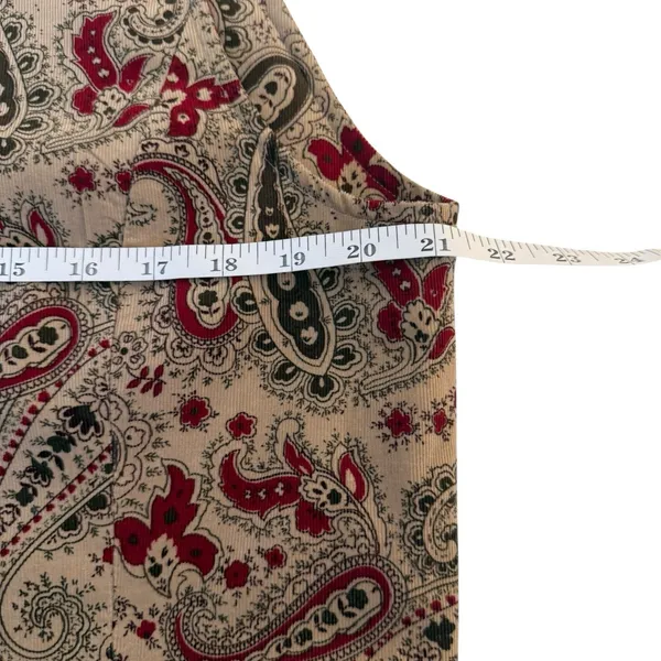 Vtg Ruff Hewn Corduroy Paisley Vest Large 90s Academia Boho Artsy Earthy Neutral - Image 7