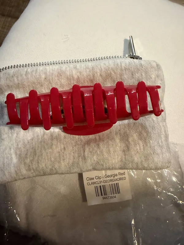 PARKE Claw Clip with Pouch Georgia Red NIP - Image 5