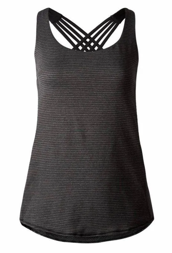 Black Tank Top W Sports Bra - Image 3