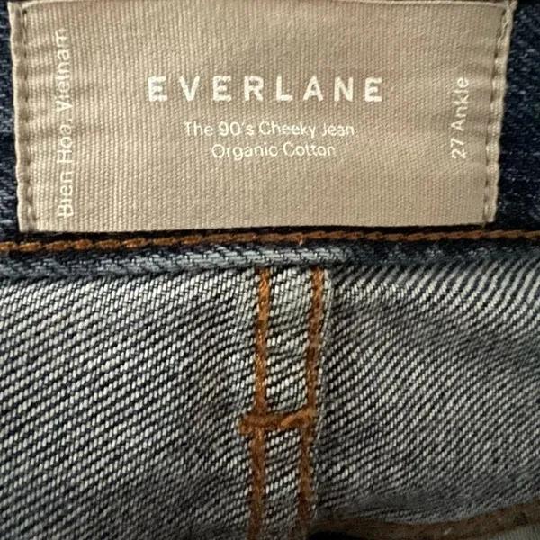 Everlane The 90s Cheeky Jean Organic Cotton 27 Ankle Women’s Dark Wash Blue - Image 4