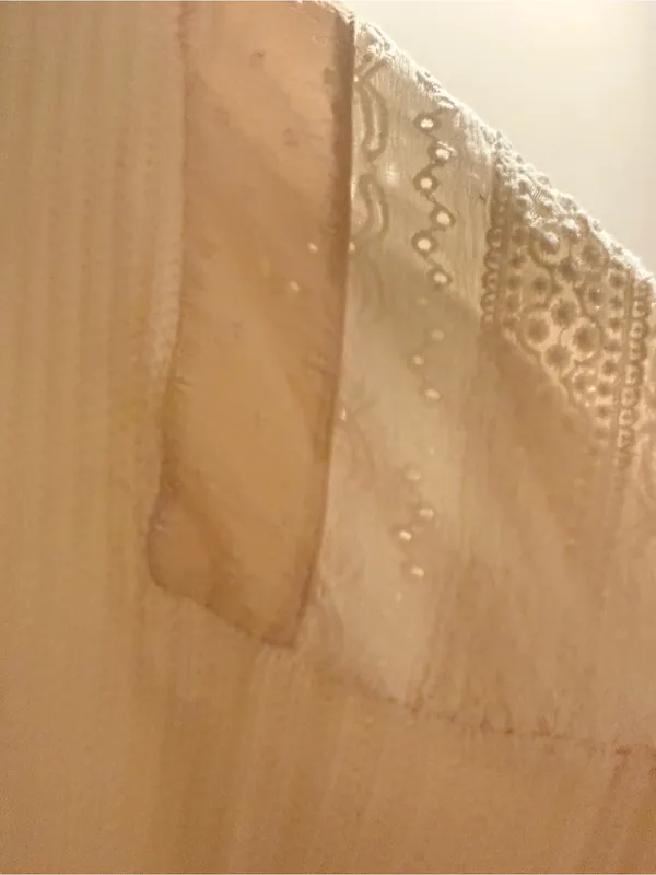 DAVI & DANI Ivory Knit Sweater with Eyelet Lace Balloon Sleeves - Image 4