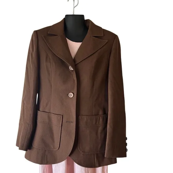 PENDLETON brown wool top blazer jacket made in USA women’s Small - Image 9
