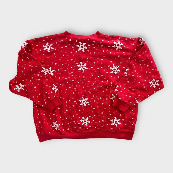 Vintage 90s Spumoni by Franko Christmas Skating Bears Sweatshirt Women's Medium - Image 6