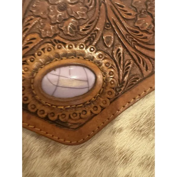 AD American Darling ADBGA341 Envelope Hand Tooled Genuine Leather Women Bag - Image 4