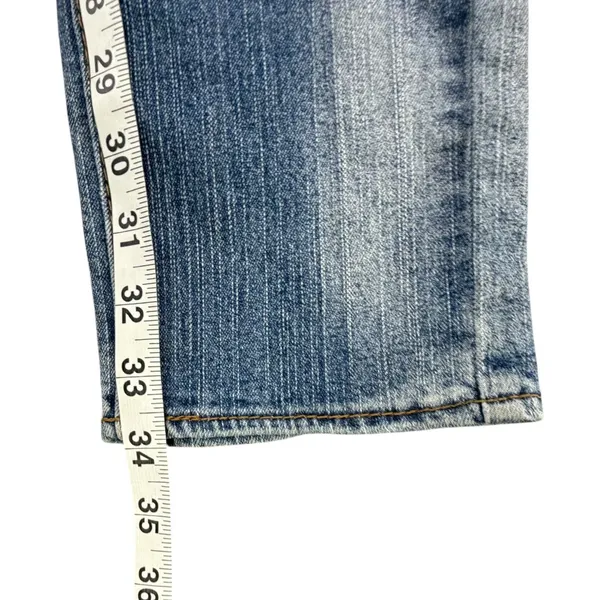Vintage Apple Bottoms Y2K Jeans Womens 34x34 9/10 Blue Gold Accents Low Rise - Image 12
