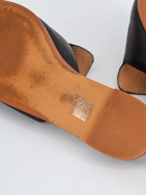 Madewell Gemma Mule Pointed Toe Leather Slide True Black 8.5 - Image 6