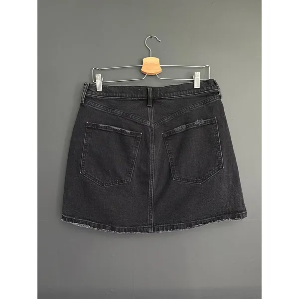 Abercrombie and Fitch High Rise The 90s Crossover Micro Mini Skirt Black Size 31 - Image 3