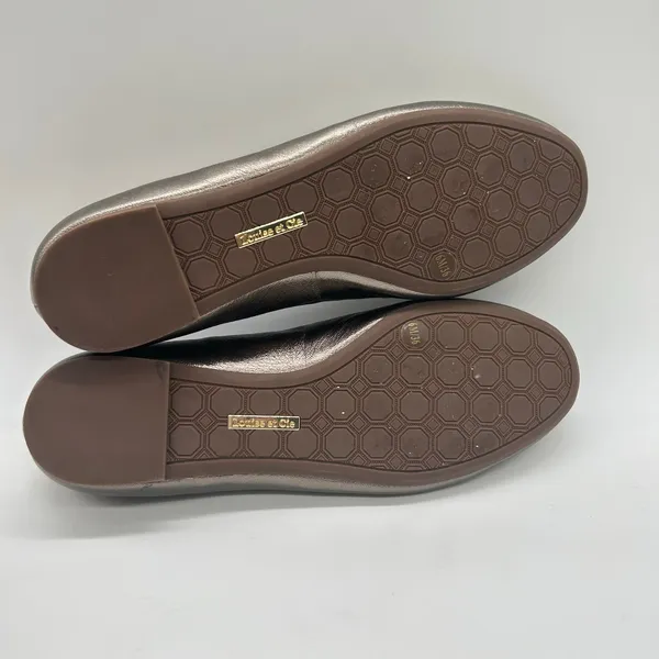 Louise Et Cie Ballet‎ Flats Womens 6M Metallic Bronze Scalloped Leather - Image 7
