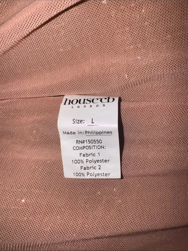 NWOT House of CB 'Alondra' Cafe Au Lait Beaded Maxi Dress sz L - Image 13
